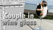 Photoshop – Photo in Wine Glass