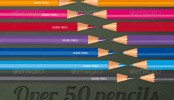 Free Art club colored pencils vector pack