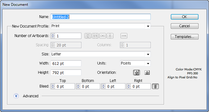 Illustrator New Document Create a Bottle Rocket!