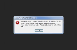 Photoshop Error: Could Not Open Scratch File