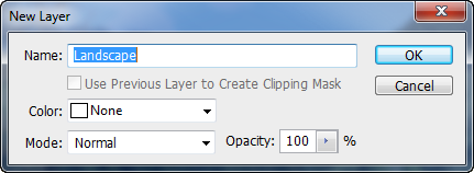 New Layer Photoshop: Negative Illusion