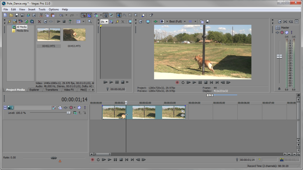 Extracted Clip Sony Vegas: Pole Reveal