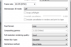 Sony Vegas: Match Media Settings