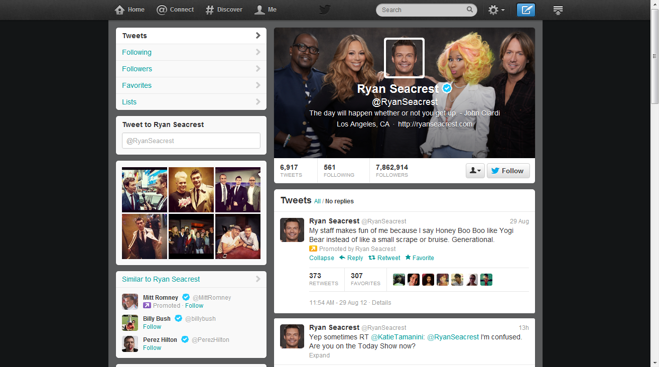 Ryan Seacrest Twitter Photoshop: Creative Twitter Header Template