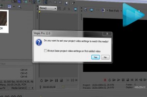 Vegas Pro 12: Match Project Settings