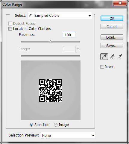 Color Range Photoshop: Colorize QR Code