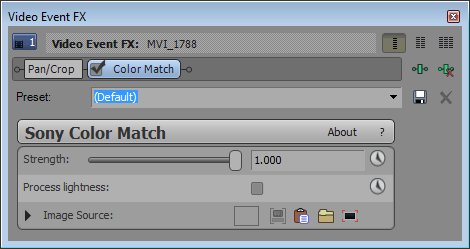 Vegas Pro 12: Color Match