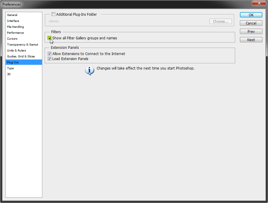 Photoshop CS6: Original Filter Menu
